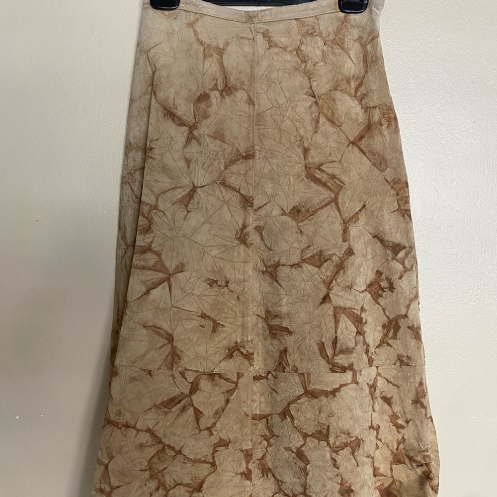 Vintage Leather Midi Skirt